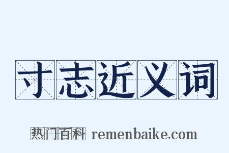 寸志近义词是什么意思的图片